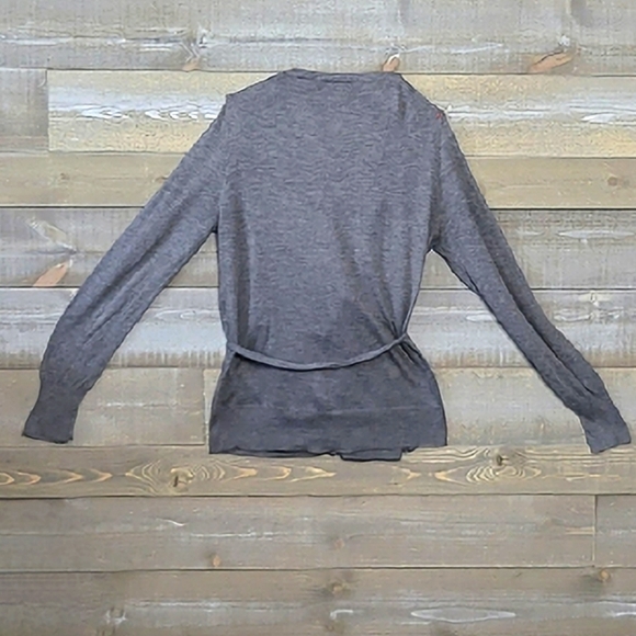 J. Crew Cotton And Wool Blend Wrap Around Cardigan With Front Buttons - Picture 3 of 9